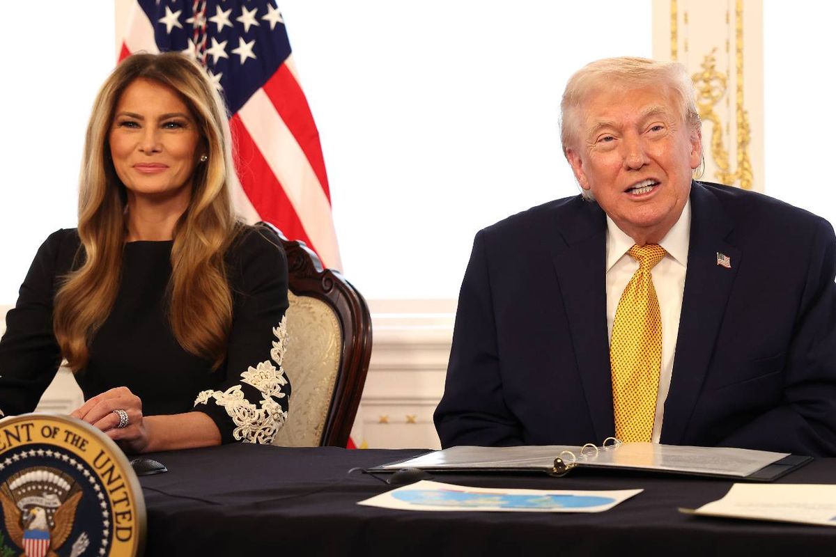 President Donald Trump and first lady Melania Trump
