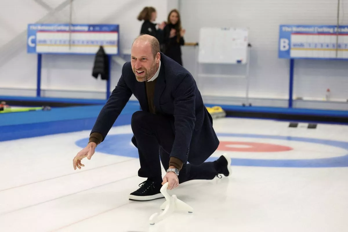 Prince William tried his hand at curling in Scotland