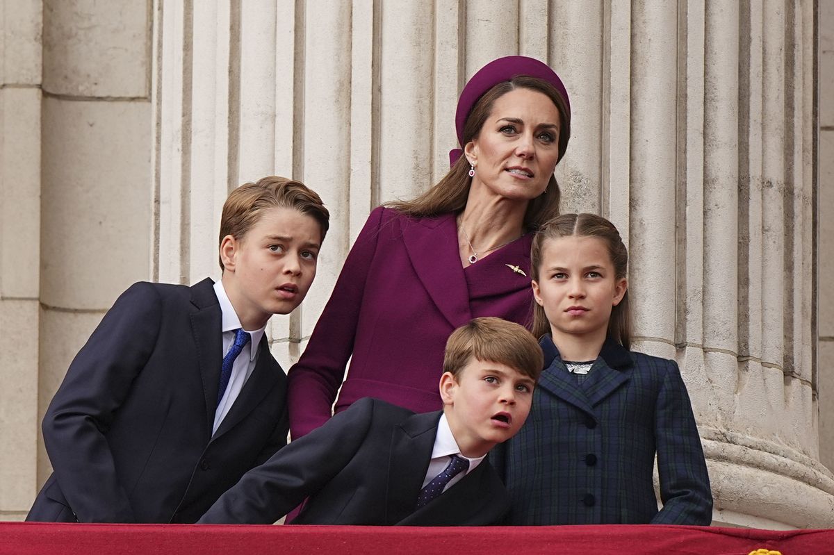 Kate with her three children George, Charlotte and Louis