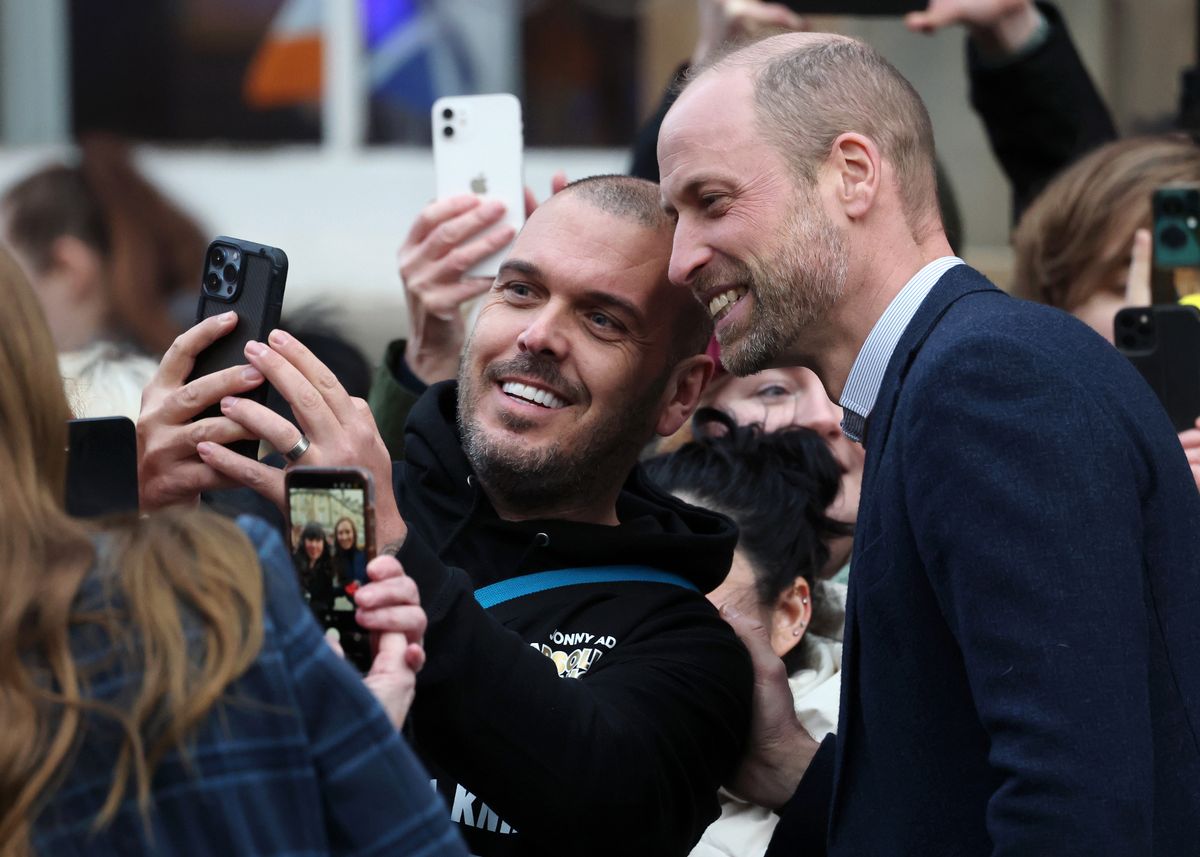 William took selfies with excited royal fans