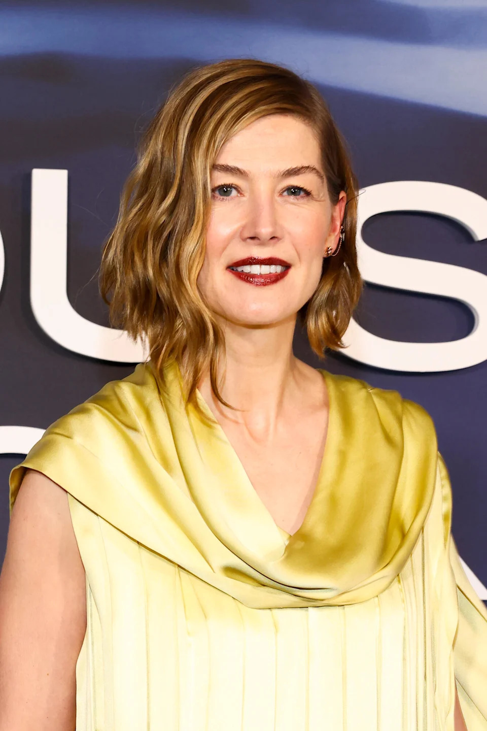 Rosamund Pike at the "Now You See Me: Now You Don't" world premiere held at The Lighthouse Pier 61 on November 10, 2025 in New York, New York.