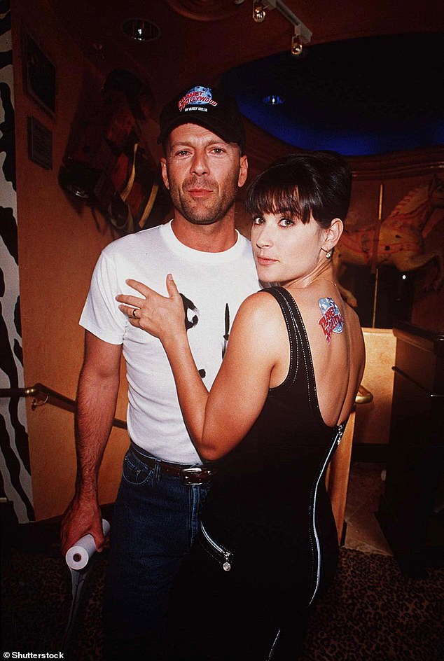 The beauty relayed that she and Willis are big fans of Diamond's songs and used to listen to his music often during their years of matrimony, according to a guest inside the event. 'On a personal note, Bruce loved Neil Diamond,' began the Hollywood icon. Seen in 1995