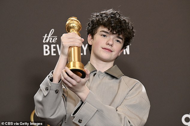 Owen, 16, scooped the gong for Supporting Actor at this year's star-studded awards - in the midst of studying for his GCSE exams