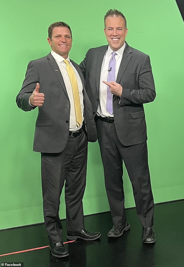 Devitt, right, delivered weather reports for WINK for 10 years before he was abruptly fired