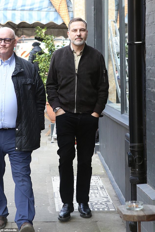 The children's author, 54, re-emerged in public on Saturday just weeks after being dropped by his publisher HarperCollins following allegations he harassed employees at the firm