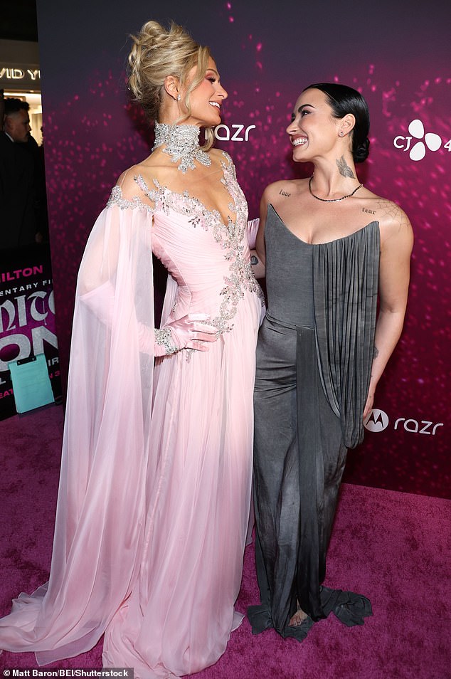 The star of the hour, Paris Hilton, wore pink, of course, and looked ethereal in the glowing gown with sparkling embellishments