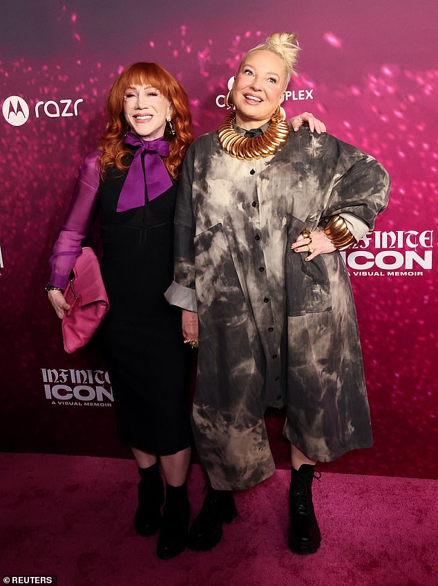 Kathy Griffin, 65, joined Sia on the red carpet as they turned up the star power at the premiere