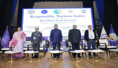 India is ranked 16th among 154 countries in the Responsible Nations Index (RNI), launched by former President Ram Nath Kovind here on Monday.