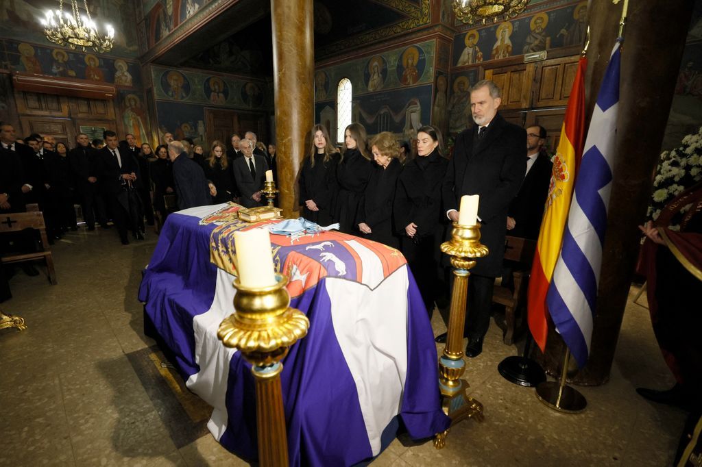 Queen Sofia Supported by Her Grandchildren at Princess Irene’s Farewell