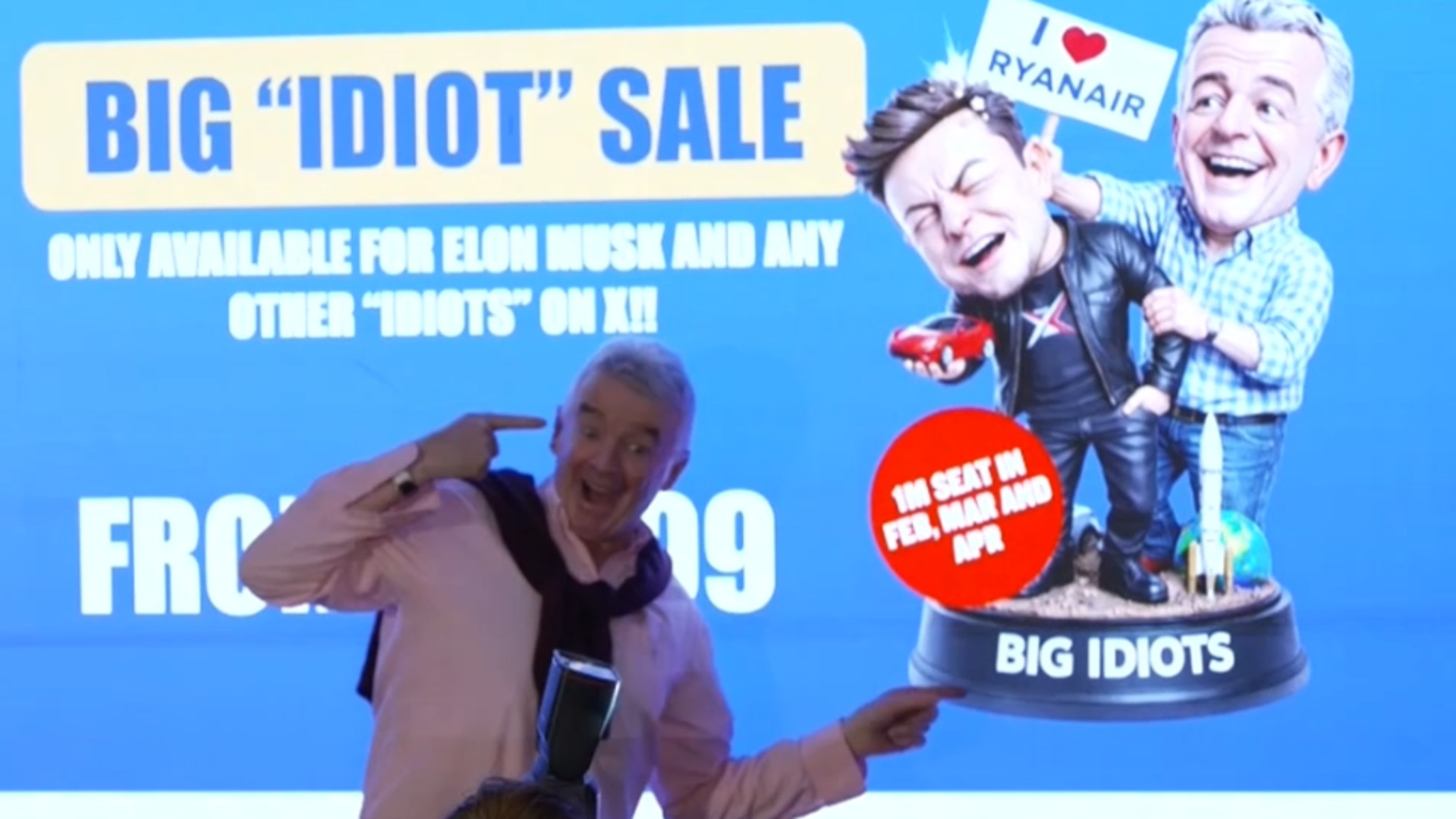 ‘Chimp’: Ryanair boss insists Elon Musk's insults are boosting sales