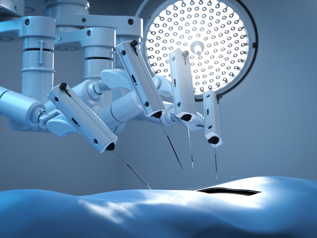 A surgical robot.