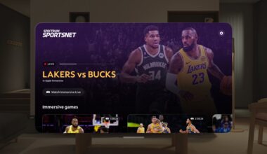 Courtside via Vision Pro. | The Verge