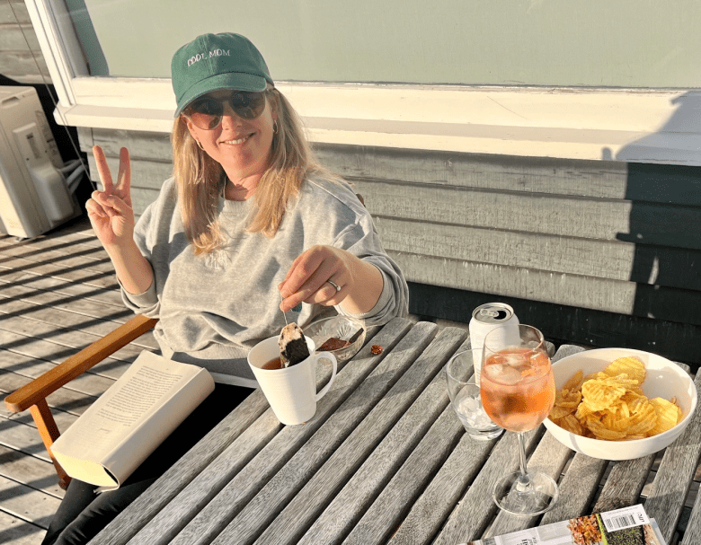 NZ International Business Forum executive director Felicity Roxburgh relaxes with a cup of tea, but says she's preparing for tough times ahead.