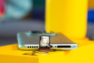 IR blaster and a combo SIM slot with microSD card support