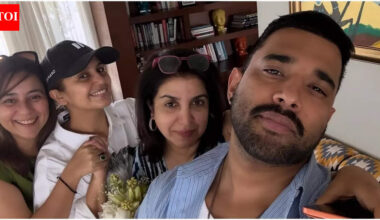 Huma Qureshi drops fun pics from Farah Khan's bash; the filmmaker jokes that the squished cake mirrors life at 61 | Hindi Movie News