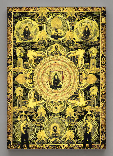 LuYang, ‘Moving Gods Black Thangka’, 2014, Mixed Media, Aluminium framed lightbox, super backlight fabric, Gether Contemporary