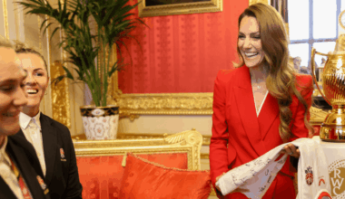 Kate Middleton dazzles in red as she celebrates England's success at special ceremony