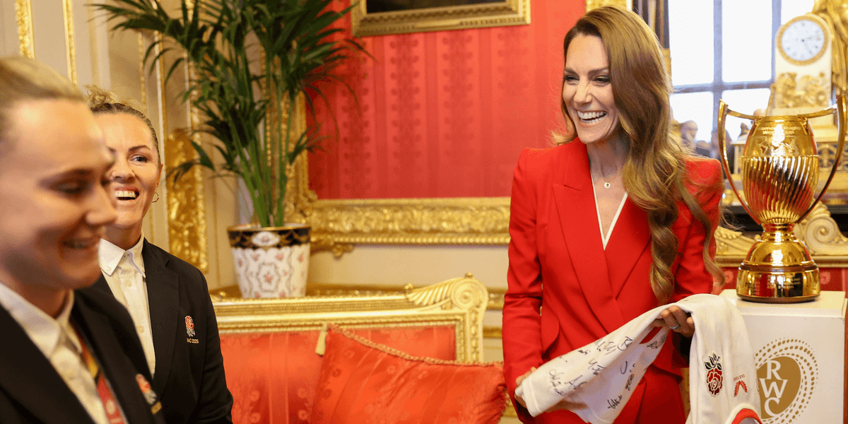 Kate Middleton dazzles in red as she celebrates England's success at special ceremony