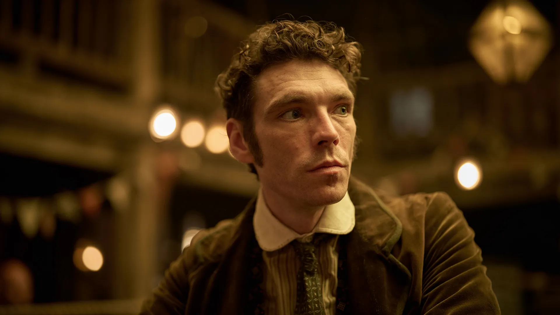 The image shows actor James Nelson-Joyce as his character Edward "Treacle" Goodson in the historical drama series A Thousand Blows. 