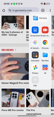 Smart sidebar - Oppo Reno15 Pro (mini) review