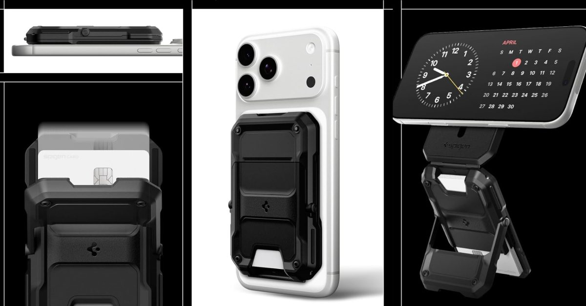 Spigen's new Tough Armor Pro Wallet transforms into a portable MagSafe stand down at $33