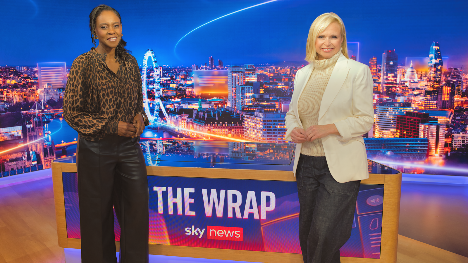 Gillian Joseph and Anna Botting will host the new-look 10pm show. Pic: Sky