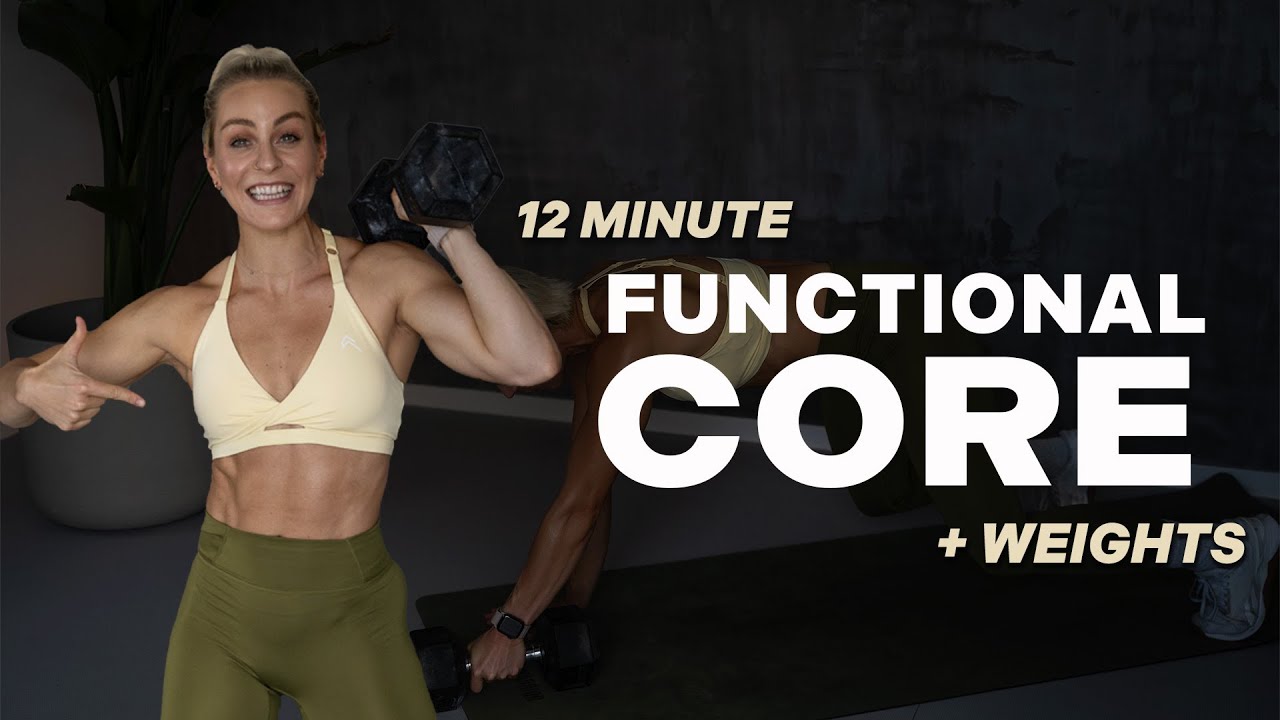 12 MIN FUNCTIONAL CORE WORKOUT | + Weights |Abs | Fun | No Repeat | Best + super Effective Core - YouTube