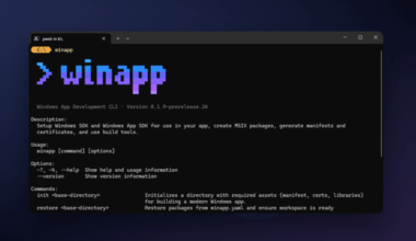 Winapp is Microsoft’s new command line utility for developers.