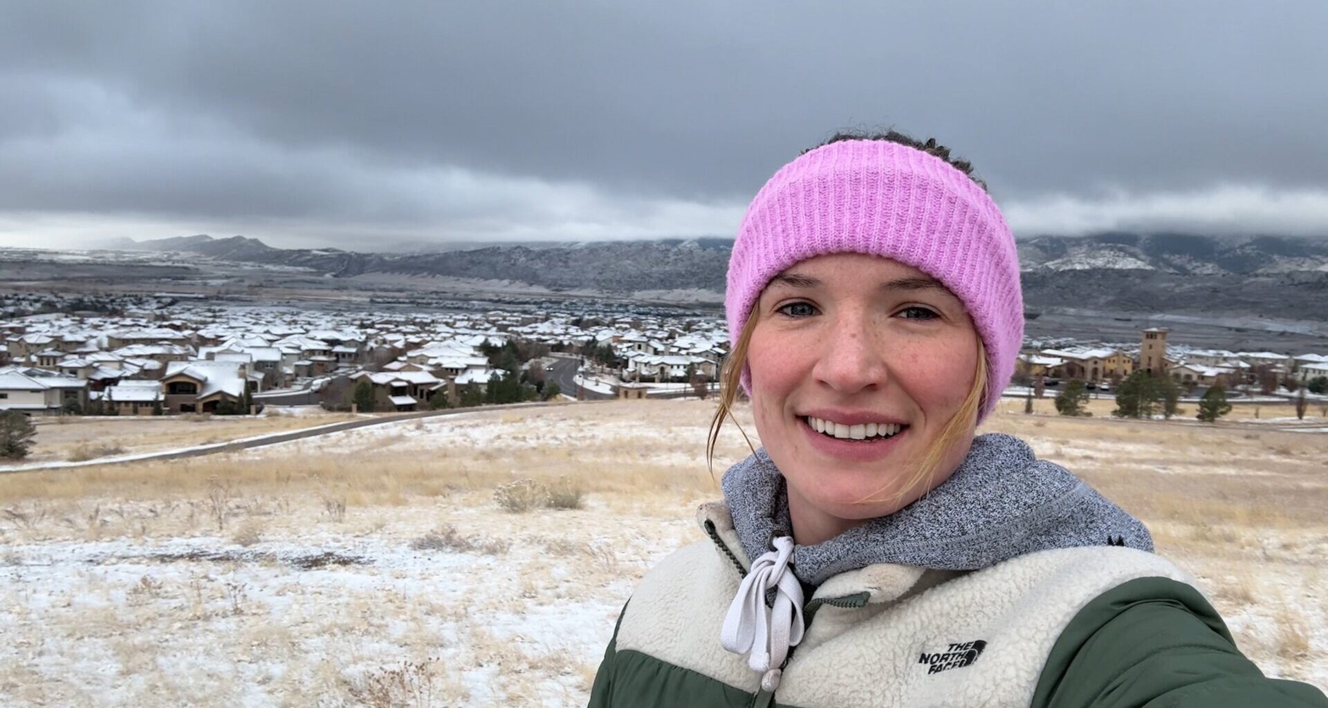 The author training outside in the cold