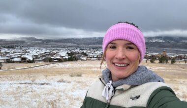 The author training outside in the cold