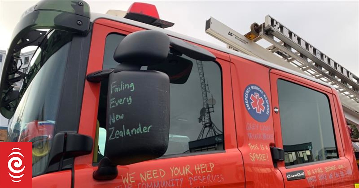 Firefighters say union signs on trucks 'disrespectful' and unprofessional - FENZ