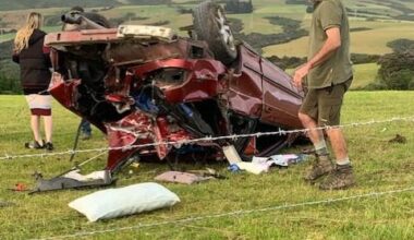 One critical in rollover crash near Outram