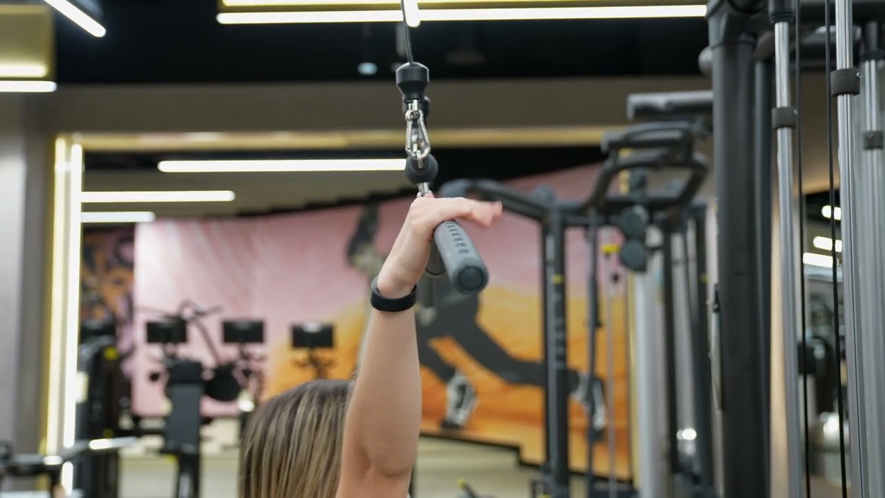 TechnoGym Lat Pull down Machine - YouTube