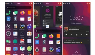 Phosh mobile phone UI