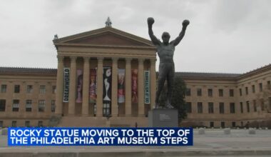 The famed Rocky statue in Philadelphia is getting a new home atop the Art Museum steps