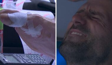 Novak Djokovic blister injury during quarter-final vs Lorenzo Musetti, Musetti retires, video, highlights, latest tennis news