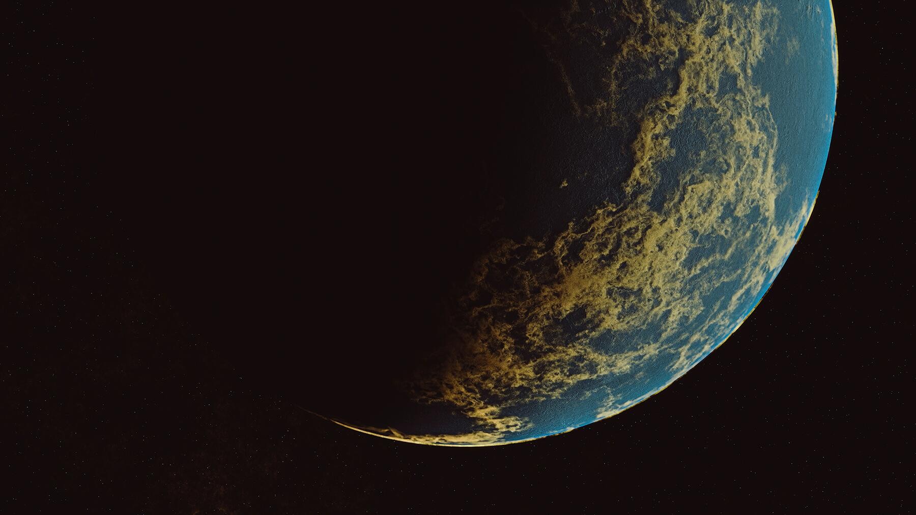 Saturn Neptune the Moon dance