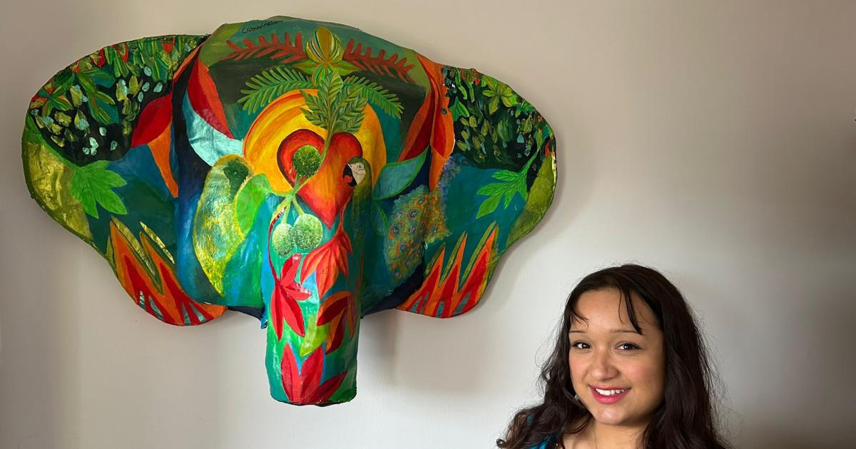Poole artist creates uplifting elephant head sculptures