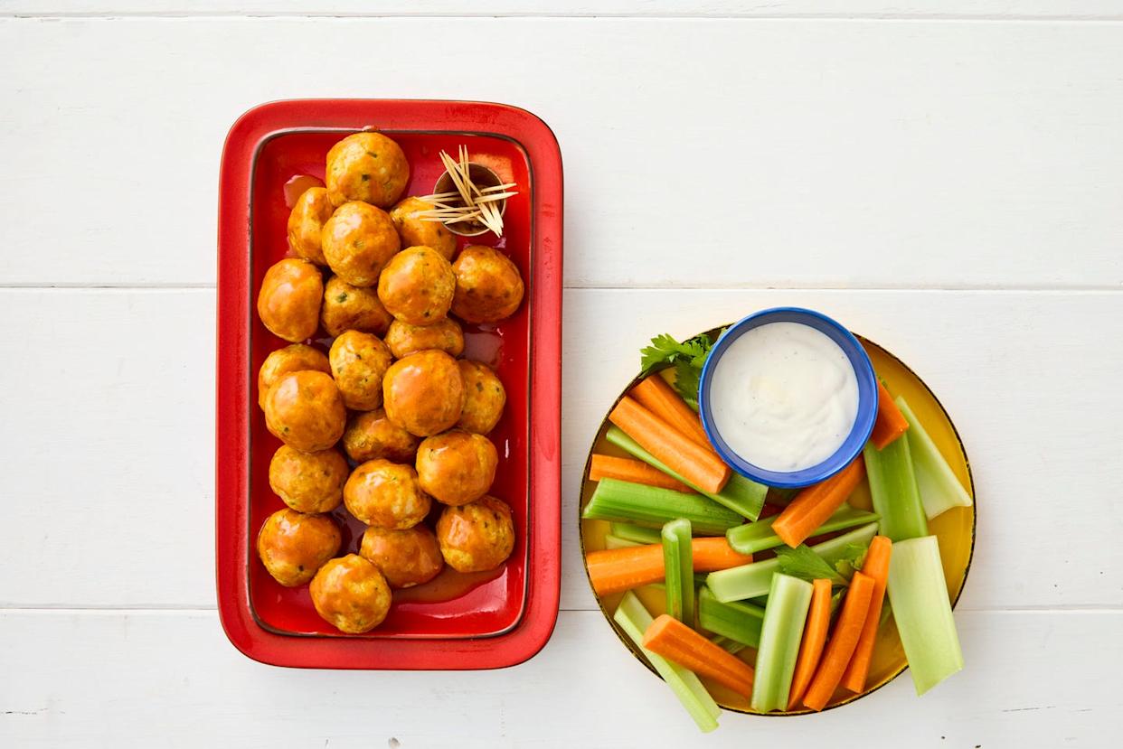 high protein snacks buffalo chicken meatballs
