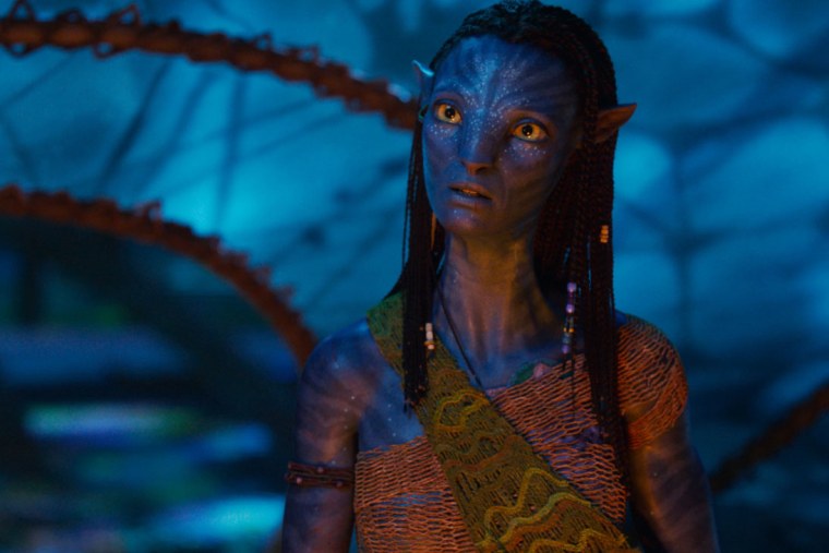 Zoe Saldana as Neytiri in "Avatar: Fire and Ash."