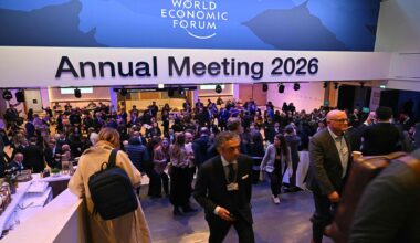 Visitors attend the World Economic Forum (WEF) annual meeting in Davos on January 20, 2026. The World Economic Forum takes place in Davos from January 19 to January 23, 2026. Photo: AFP