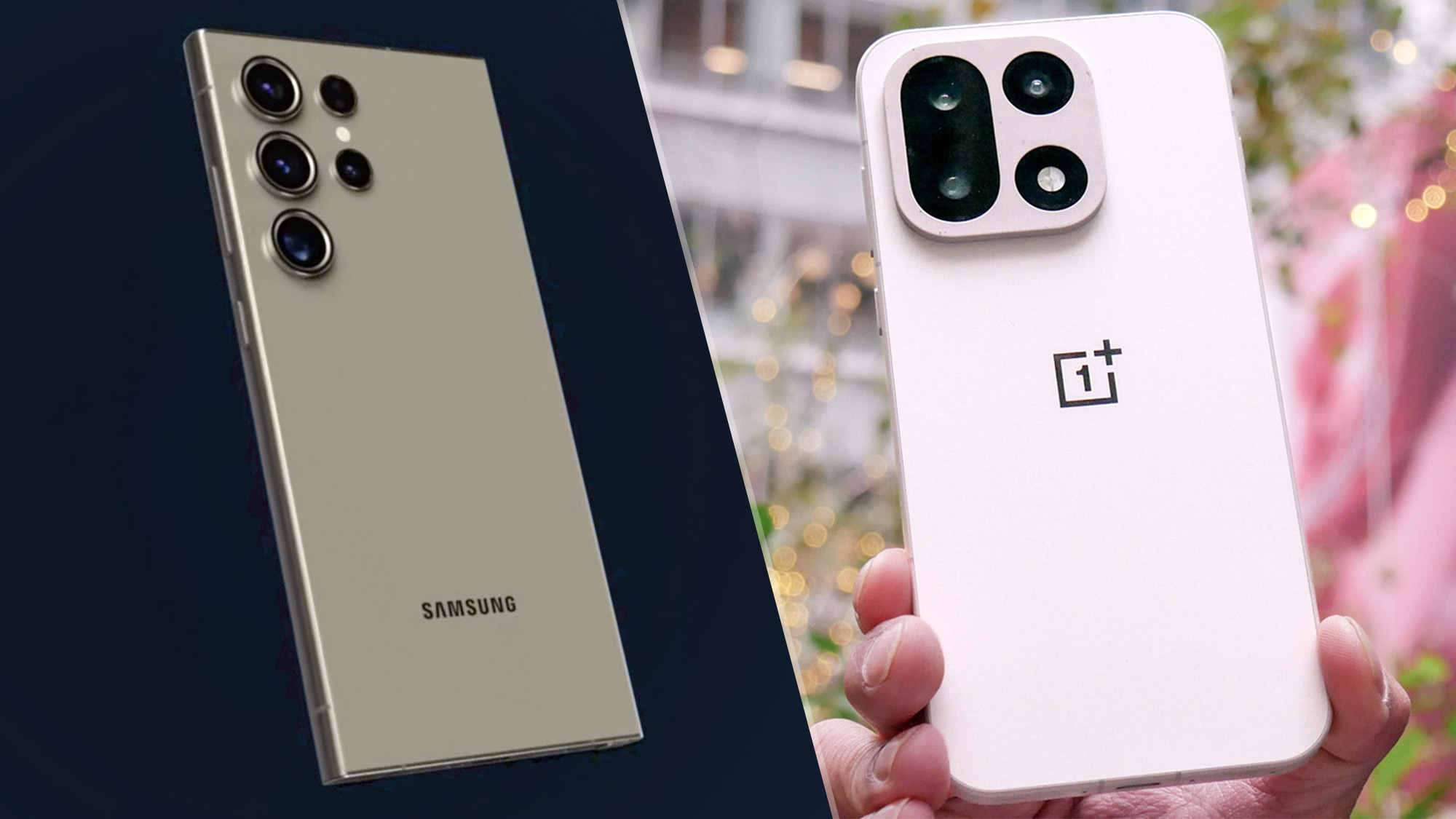 Galaxy S26 Ultra render next to OnePlus 15