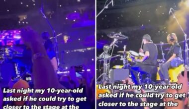 Boy left speechless when Metallica surprises him with an on-stage invitation. (Image Source: Instagram | @theannewatson)