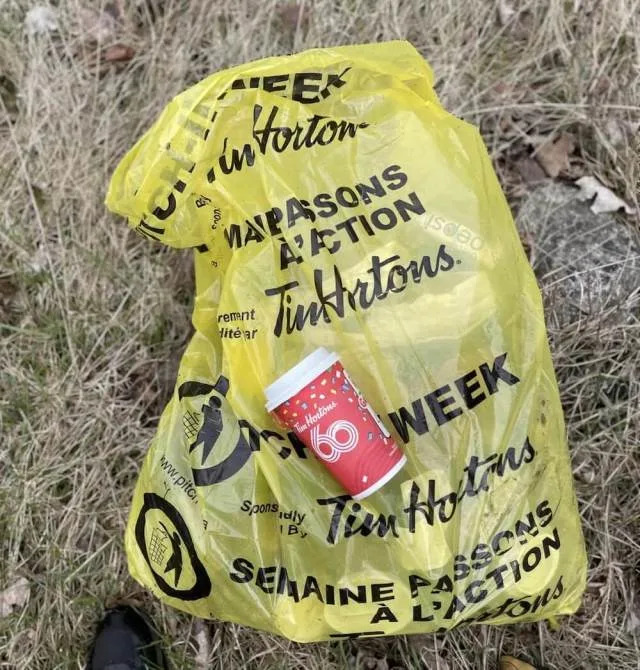 One Reddit user's powerful message against litter, showed an image of their deplorable littering experience in a forest.