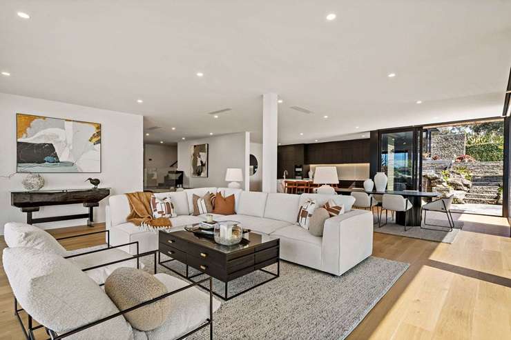 A five-bedroom mansion at 3-5 Hanene Street, in Auckland's Saint Heliers, is up for grabs after a three-year rebuild. Photo / Supplied