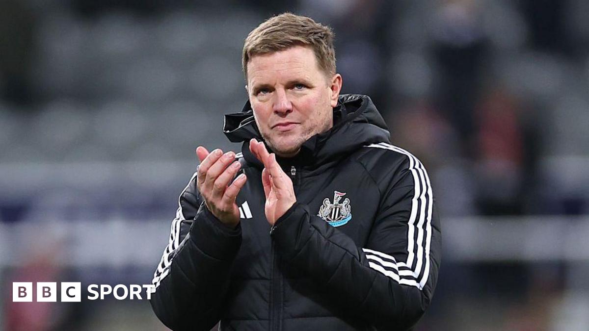 Newcastle United head coach Eddie Howe after his side's win against PSV Eindhoven at St James' Park on 21 January, 2026