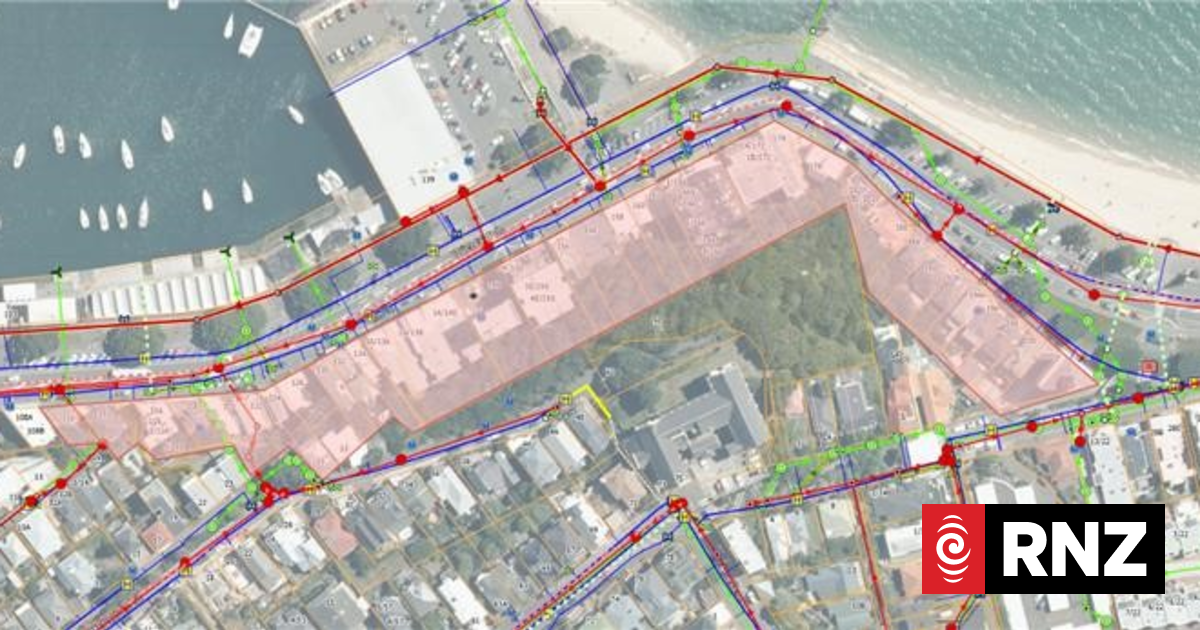 Burst water pipe sends silt into Wellington's Oriental Bay