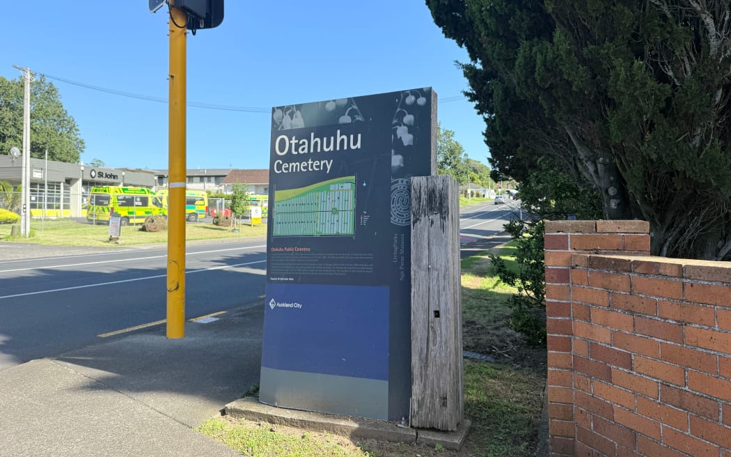 Ōtāhuhu Cemetery where rubbish was dumped illegally.