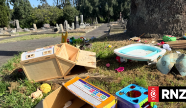 Outrage over illegal dumping at Auckland cemetery