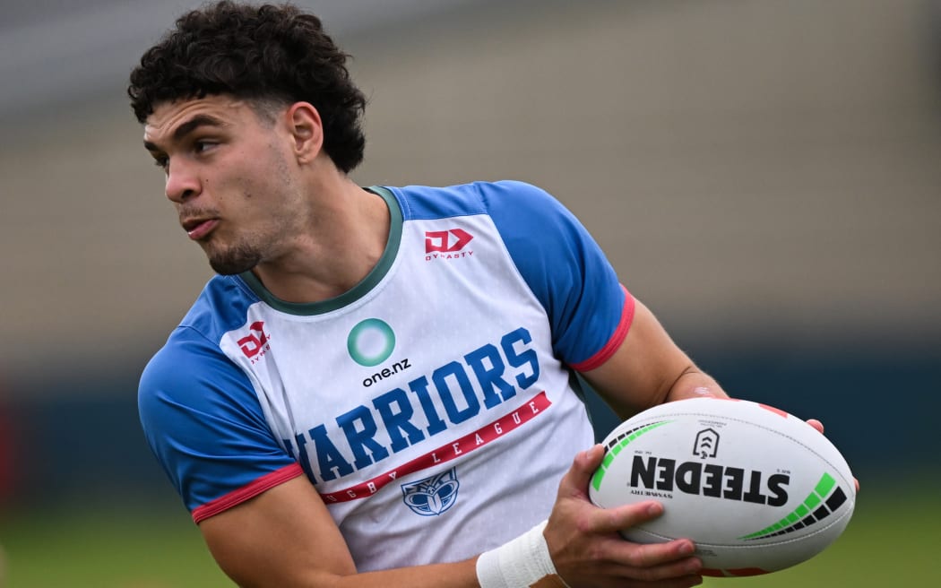 Haizyn Mellars.
New Zealand Warriors pre-season NRL rugby league training and media session at Go Media Stadium, Auckland.